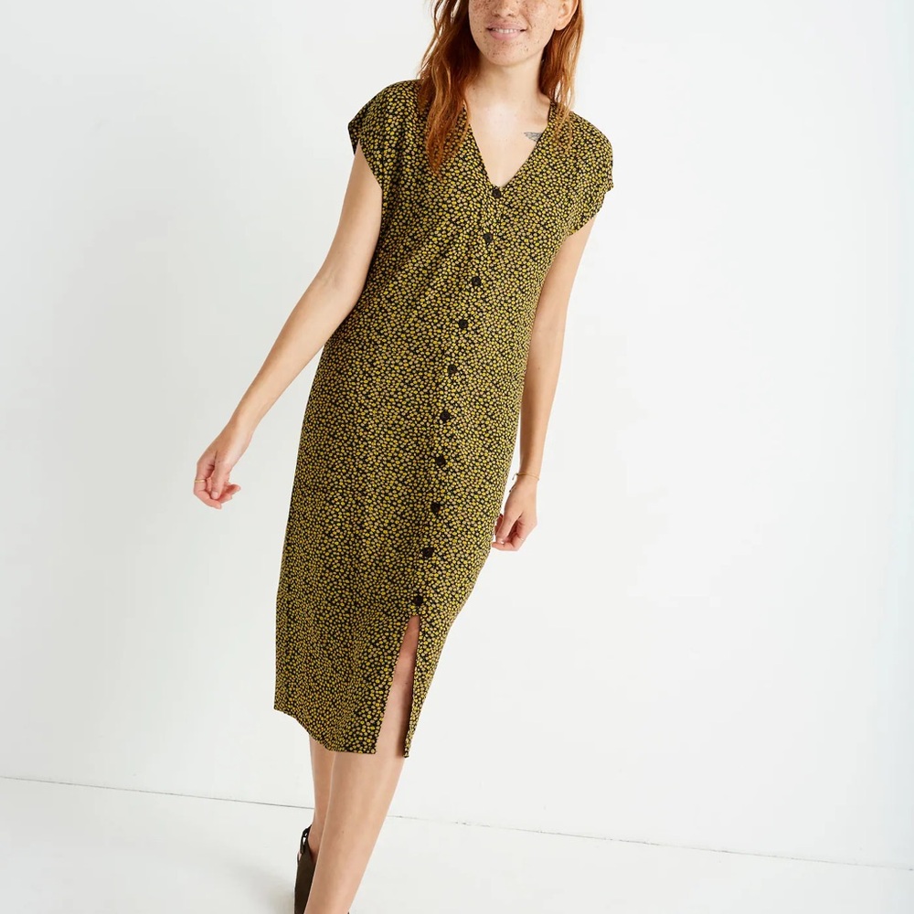 Madewell easy midi dress in bitsy floral